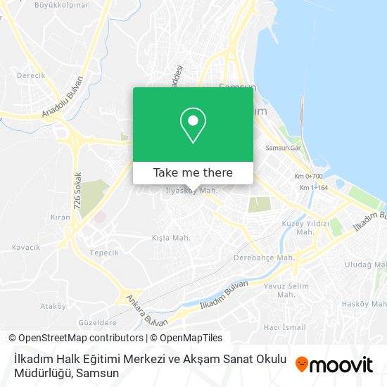 İlkadım Halk Eğitimi Merkezi ve Akşam Sanat Okulu Müdürlüğü map