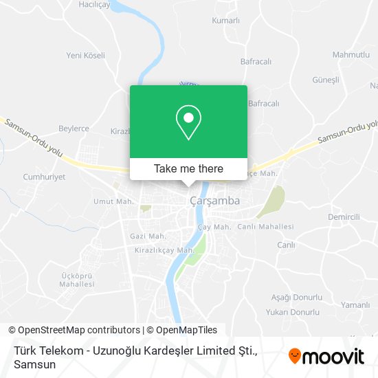 Türk Telekom - Uzunoğlu Kardeşler Limited Şti. map