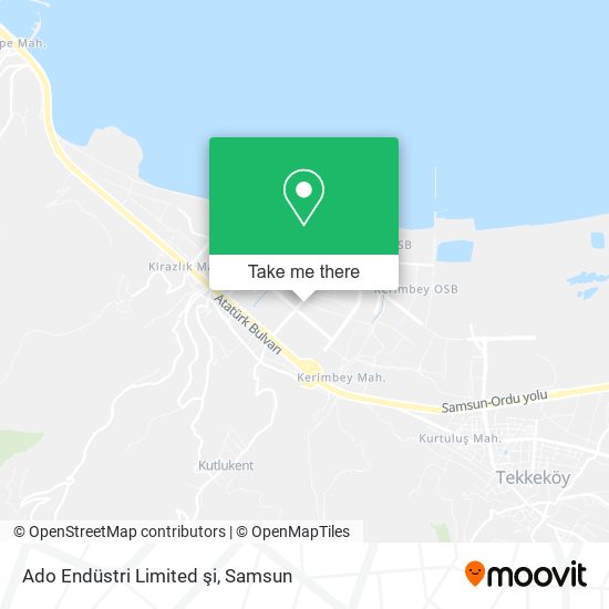 Ado Endüstri Limited şi map