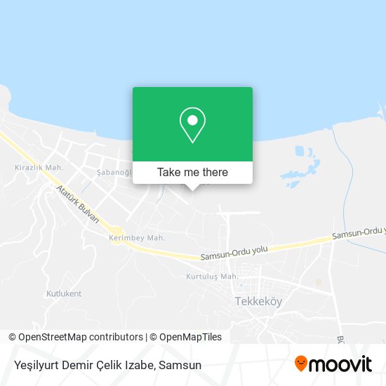 Yeşilyurt Demir Çelik Izabe map