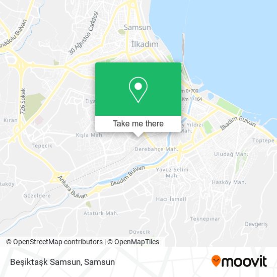 Beşiktaşk Samsun map