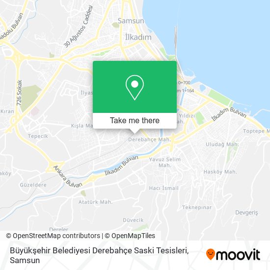 Büyükşehir Belediyesi Derebahçe Saski Tesisleri map