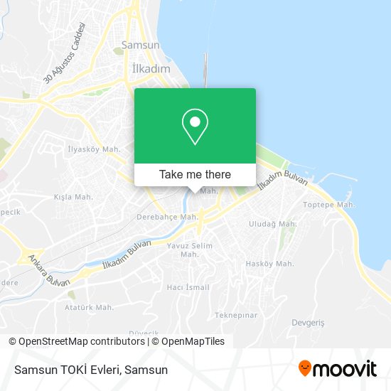 Samsun TOKİ Evleri map