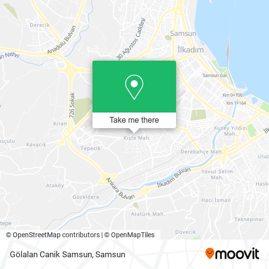 Gölalan Canik Samsun map