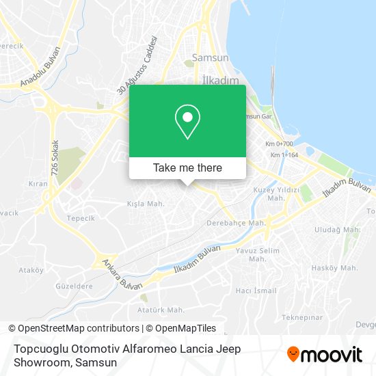 Topcuoglu Otomotiv Alfaromeo Lancia Jeep Showroom map