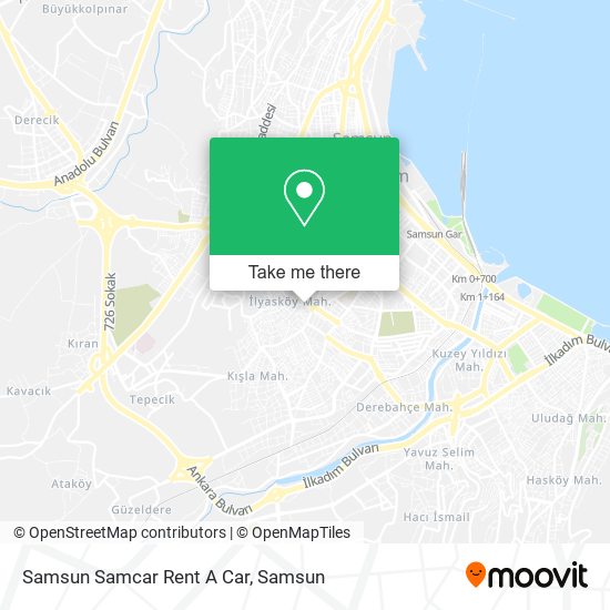 Samsun Samcar Rent A Car map