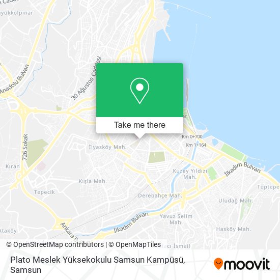 Plato Meslek Yüksekokulu Samsun Kampüsü map