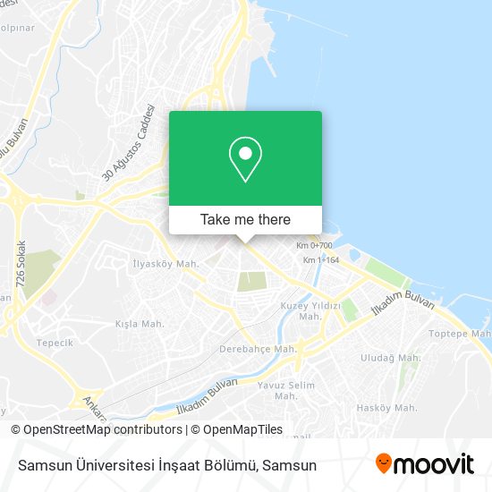 Samsun Üniversitesi İnşaat Bölümü map