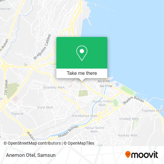 Anemon Otel map