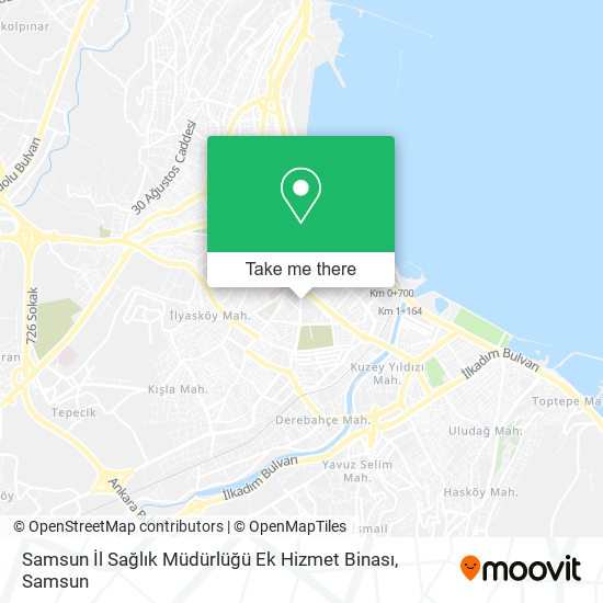 Samsun İl Sağlık Müdürlüğü Ek Hizmet Binası map