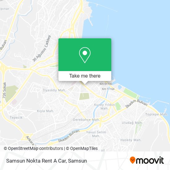 Samsun Nokta Rent A Car map