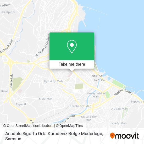Anadolu Sigorta Orta Karadeniz Bolge Mudurlugu map