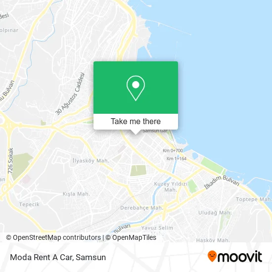 Moda Rent A Car map