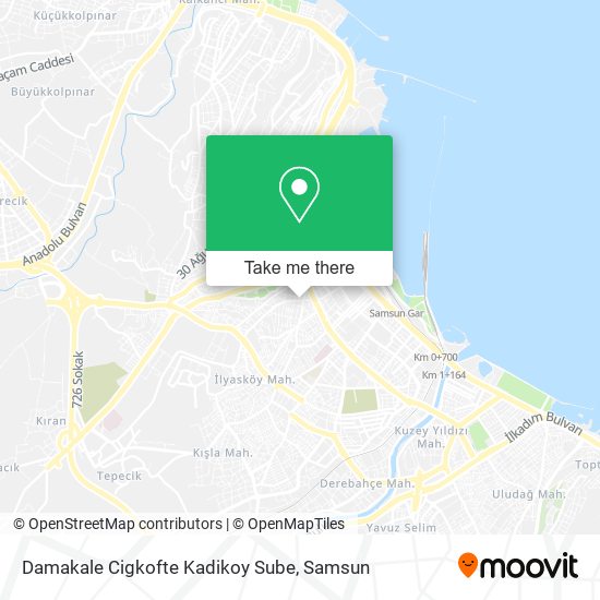 Damakale Cigkofte Kadikoy Sube map