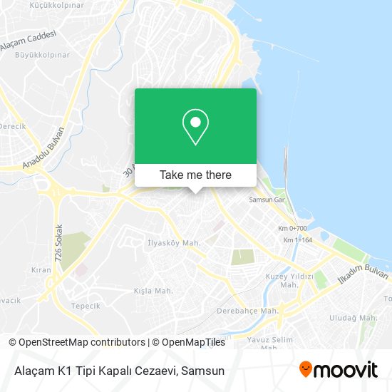 Alaçam K1 Tipi Kapalı Cezaevi map
