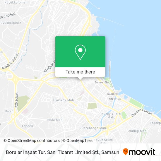 Boralar İnşaat Tur. San. Ticaret Limited Şti. map