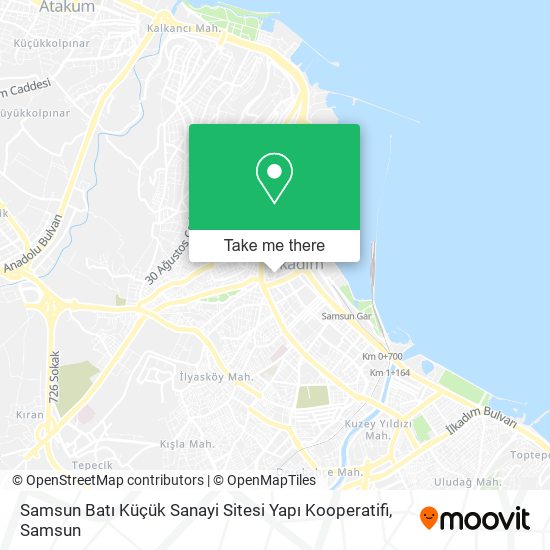 Samsun Batı Küçük Sanayi Sitesi Yapı Kooperatifi map