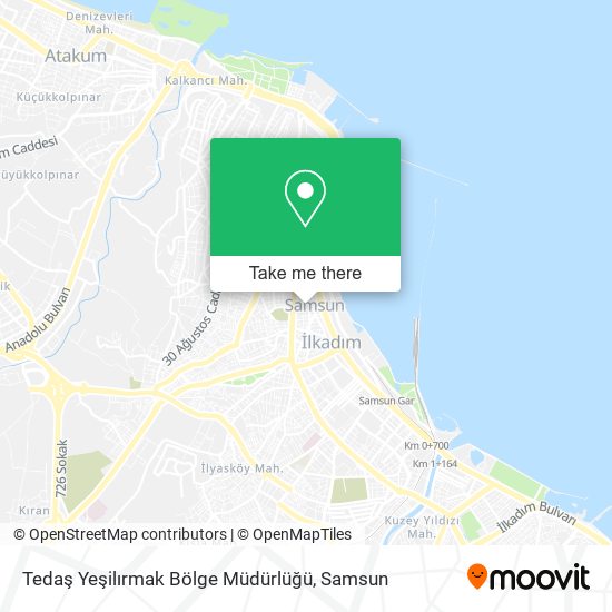 Tedaş Yeşilırmak Bölge Müdürlüğü map