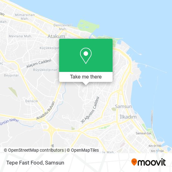 Tepe Fast Food map