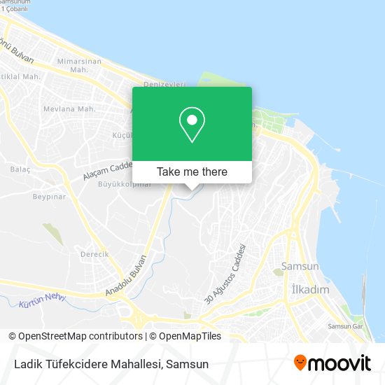 Ladik Tüfekcidere Mahallesi map