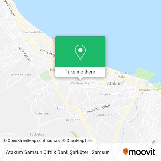 Atakum Samsun Çiftlik Bank Şarküteri map