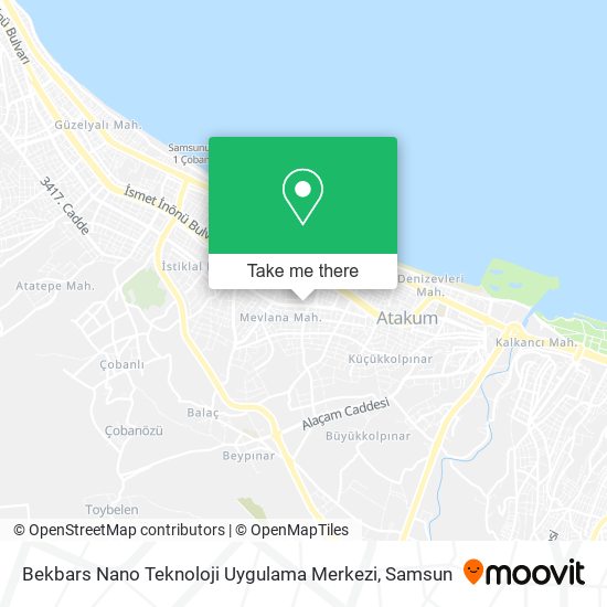 Bekbars Nano Teknoloji Uygulama Merkezi map