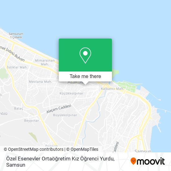 Özel Esenevler Ortaöğretim Kız Öğrenci Yurdu map