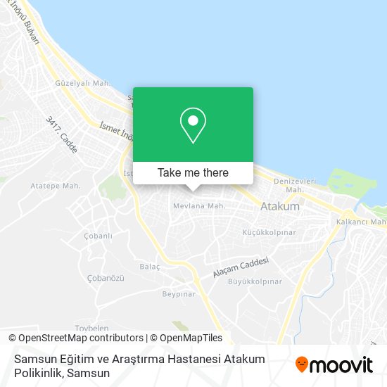 Samsun Eğitim ve Araştırma Hastanesi Atakum Polikinlik map