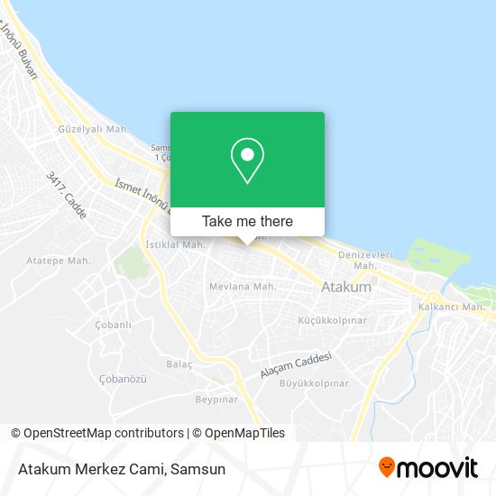 Atakum Merkez Cami map