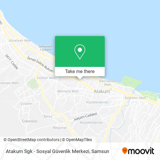 Atakum Sgk - Sosyal Güvenlik Merkezi map