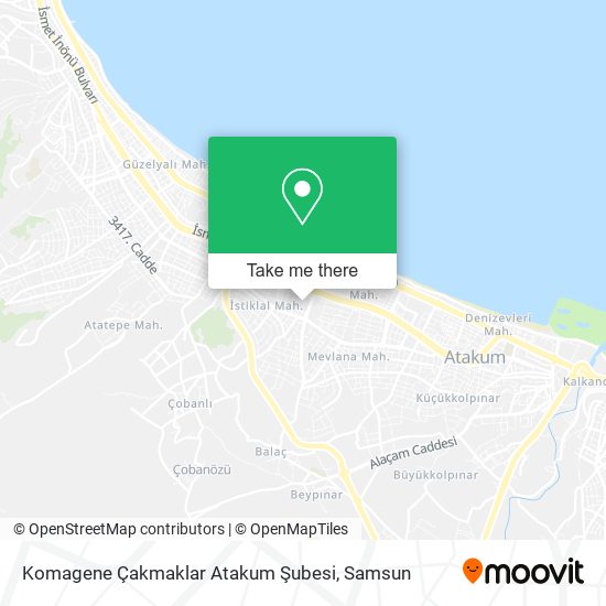 Komagene Çakmaklar Atakum Şubesi map