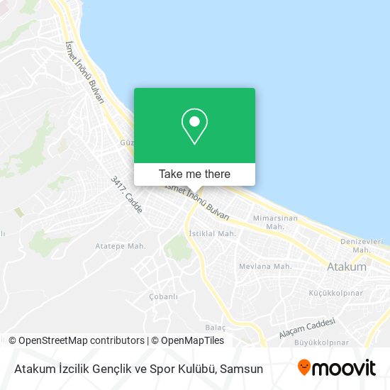 Atakum İzcilik Gençlik ve Spor Kulübü map