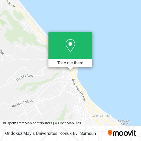 Ondokuz Mayıs Üniversitesi Konuk Evi map