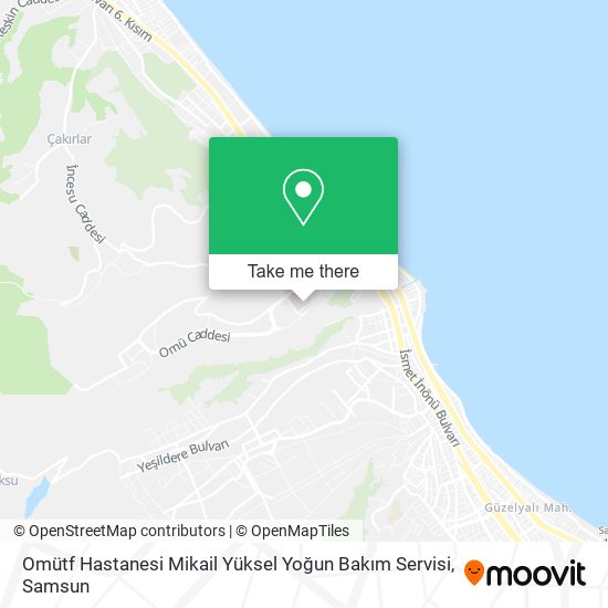 Omütf Hastanesi Mikail Yüksel Yoğun Bakım Servisi map