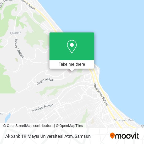 Akbank 19 Mayıs Üniversitesi Atm map