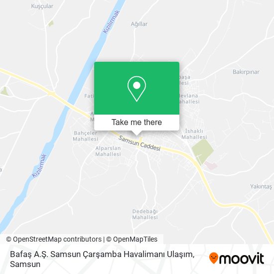 Bafaş A.Ş. Samsun Çarşamba Havalimanı Ulaşım map