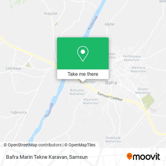 Bafra Marin Tekne Karavan map