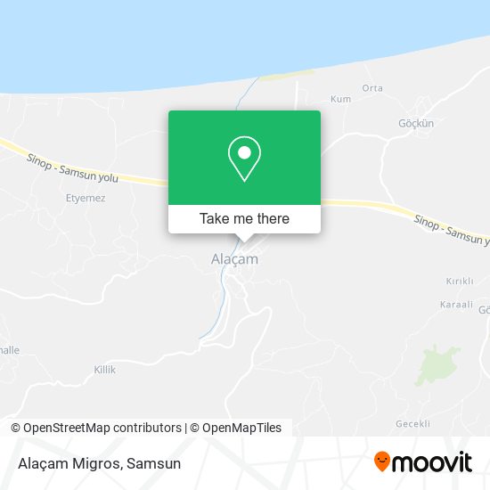 Alaçam Migros map