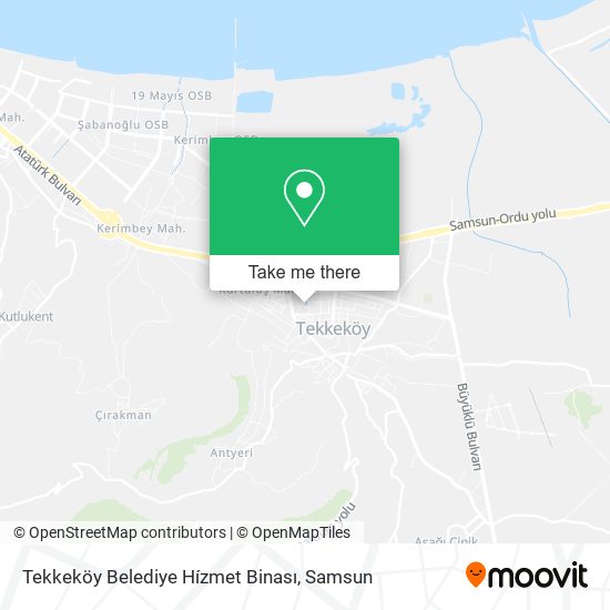 Tekkeköy Belediye Hízmet Binası map