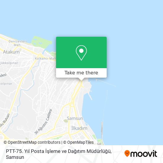 PTT-75. Yıl Posta İşleme ve Dağıtım Müdürlüğü map