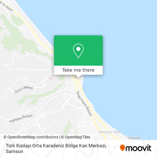 Türk Kızılayı Orta Karadeniz Bölge Kan Merkezi map