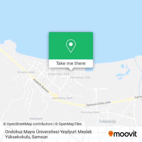 Ondokuz Mayıs Üniversitesi-Yeşilyurt Meslek Yüksekokulu map