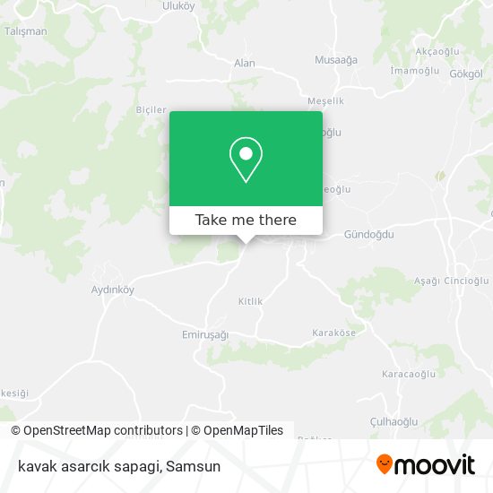 kavak asarcık sapagi map