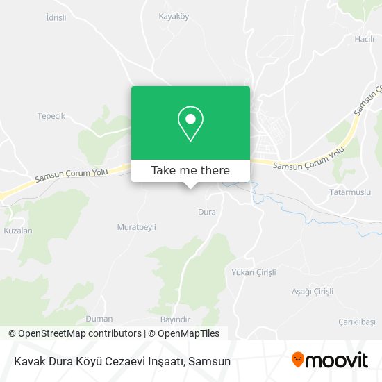 Kavak Dura Köyü Cezaevi Inşaatı map