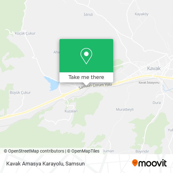 Kavak Amasya Karayolu map