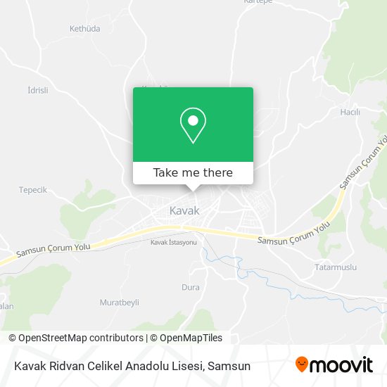 Kavak Ridvan Celikel Anadolu Lisesi map