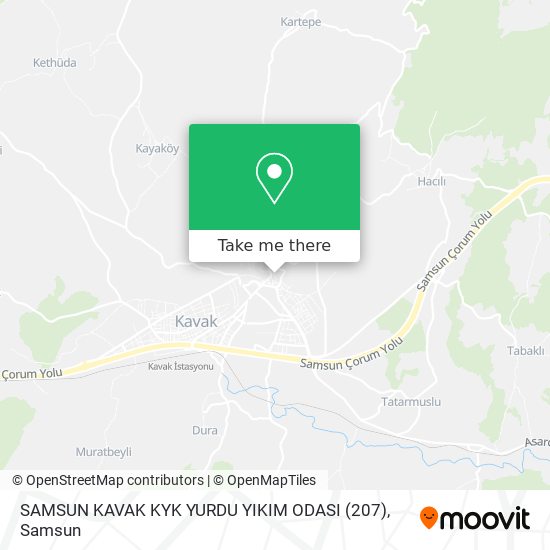 SAMSUN KAVAK KYK YURDU YIKIM ODASI (207) map