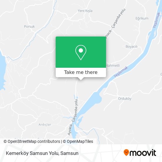 Kemerköy Samsun Yolu map