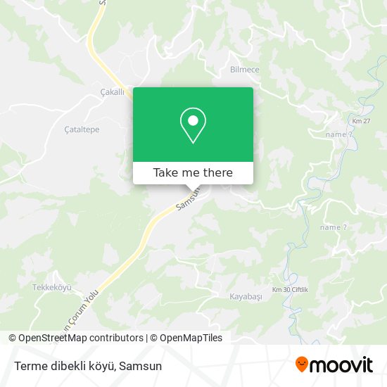 Terme dibekli köyü map