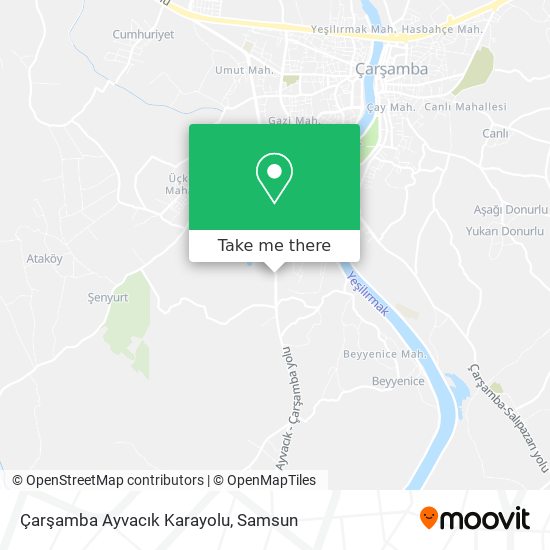 Çarşamba Ayvacık Karayolu map